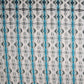 White & Light Blue Geometrical Pattern Cotton Fabric Trade UNO