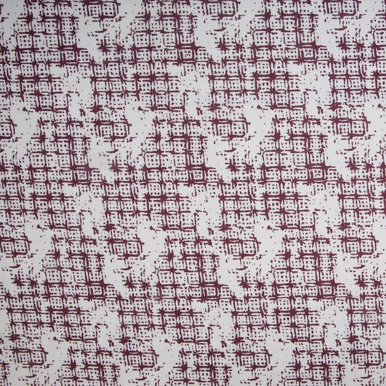 White & Brown Digital Print Cotton Satin Fabric Trade UNO