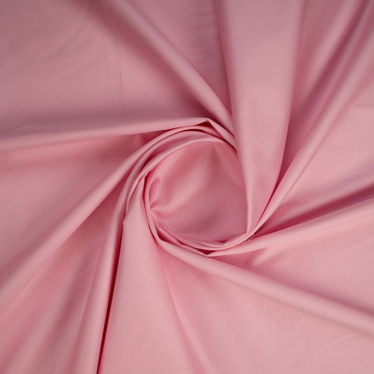 Pink Solid Cotton Satin Fabric Trade UNO