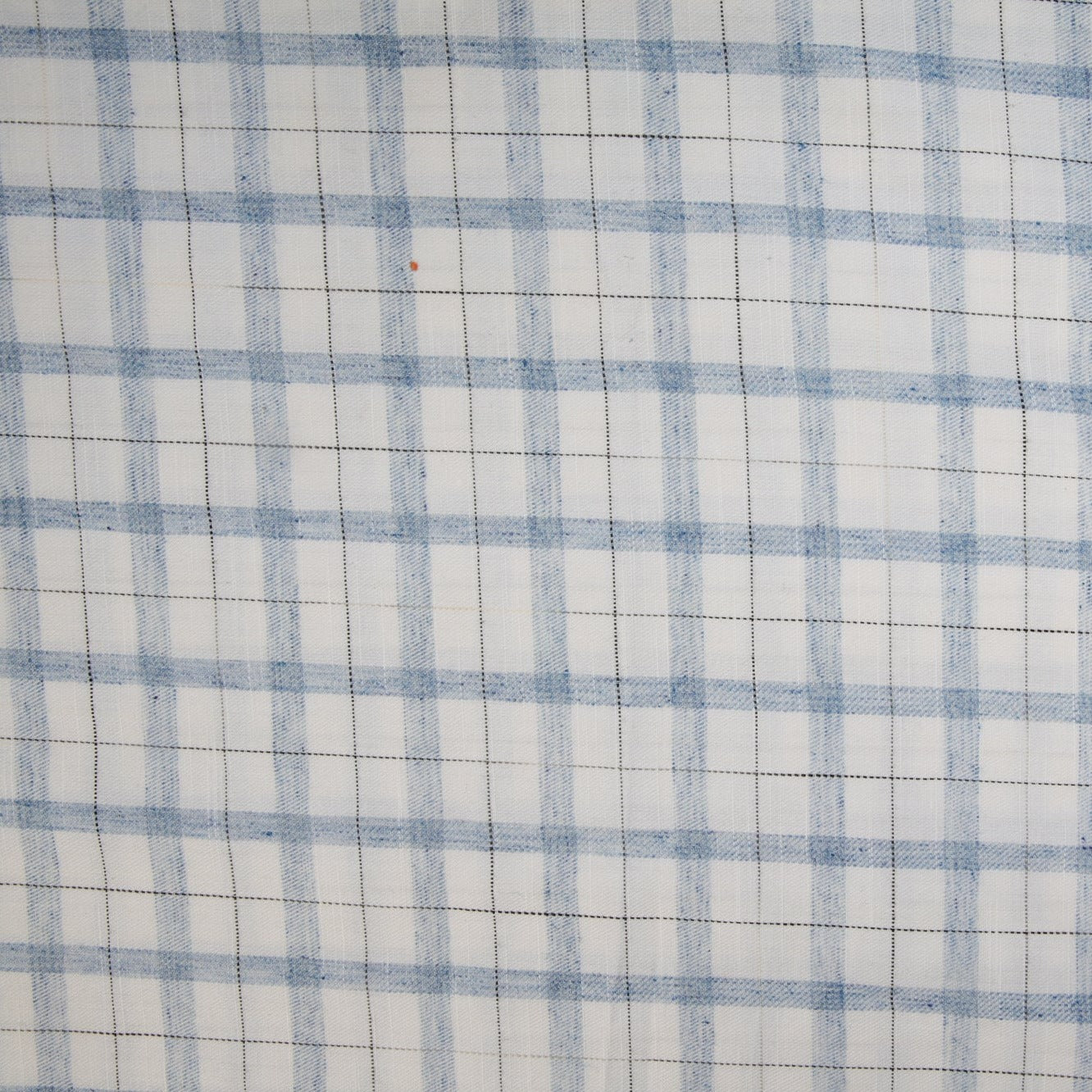 White & Blue Check Print Egyptian Cotton Shirting Fabric Trade UNO
