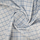 White & Blue Check Print Egyptian Cotton Shirting Fabric Trade UNO
