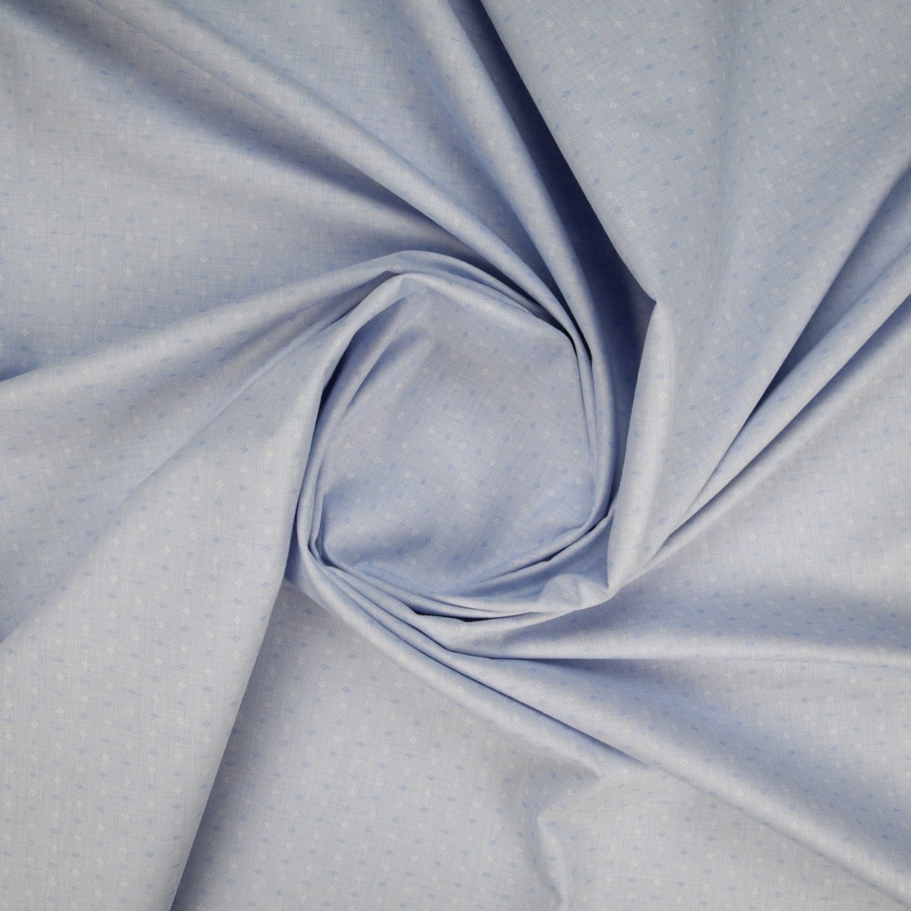 Sky Blue Solid Polyester Cotton Fabric Trade UNO