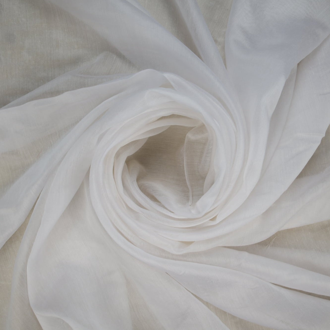 White Solid Dyeable Chanderi Fabric Trade UNO