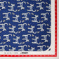Royal Blue Kids Print Rayon Fabric Trade UNO