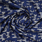 Royal Blue Kids Print Rayon Fabric Trade UNO
