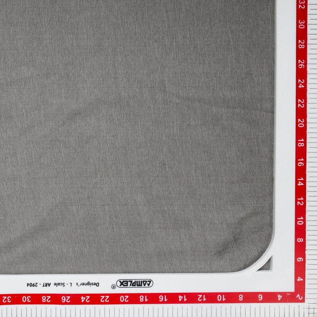 Grey Solid Polyester Cotton Shirting Fabric Trade Uno