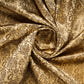 Golden Traditional Print Poly Banarasi Brocade Fabric Trade UNO