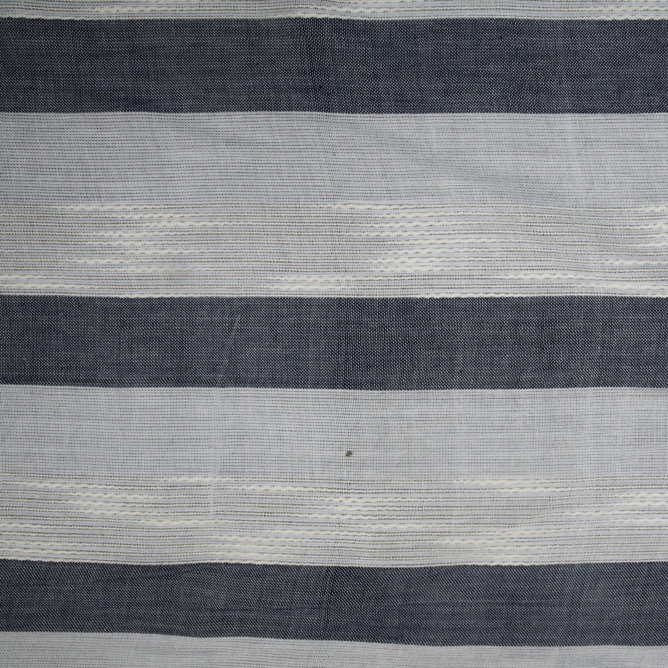 White & Grey Stripes Cotton Handloom Fabric Trade UNO