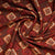 Brick Red Geometrical Traditional Print Rayon Fabric Trade UNO