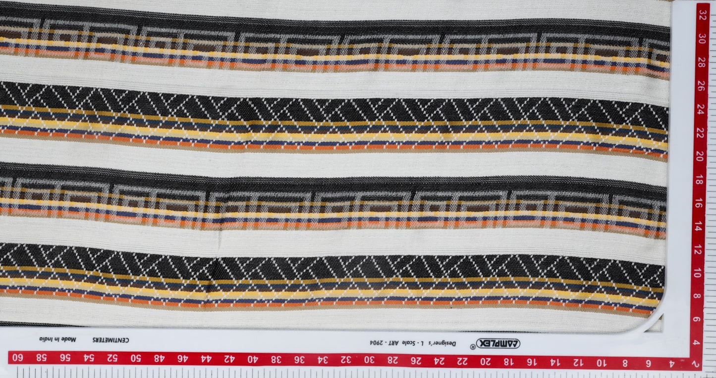 Multi Color Stripes Cotton Handloom Fabric Trade UNO