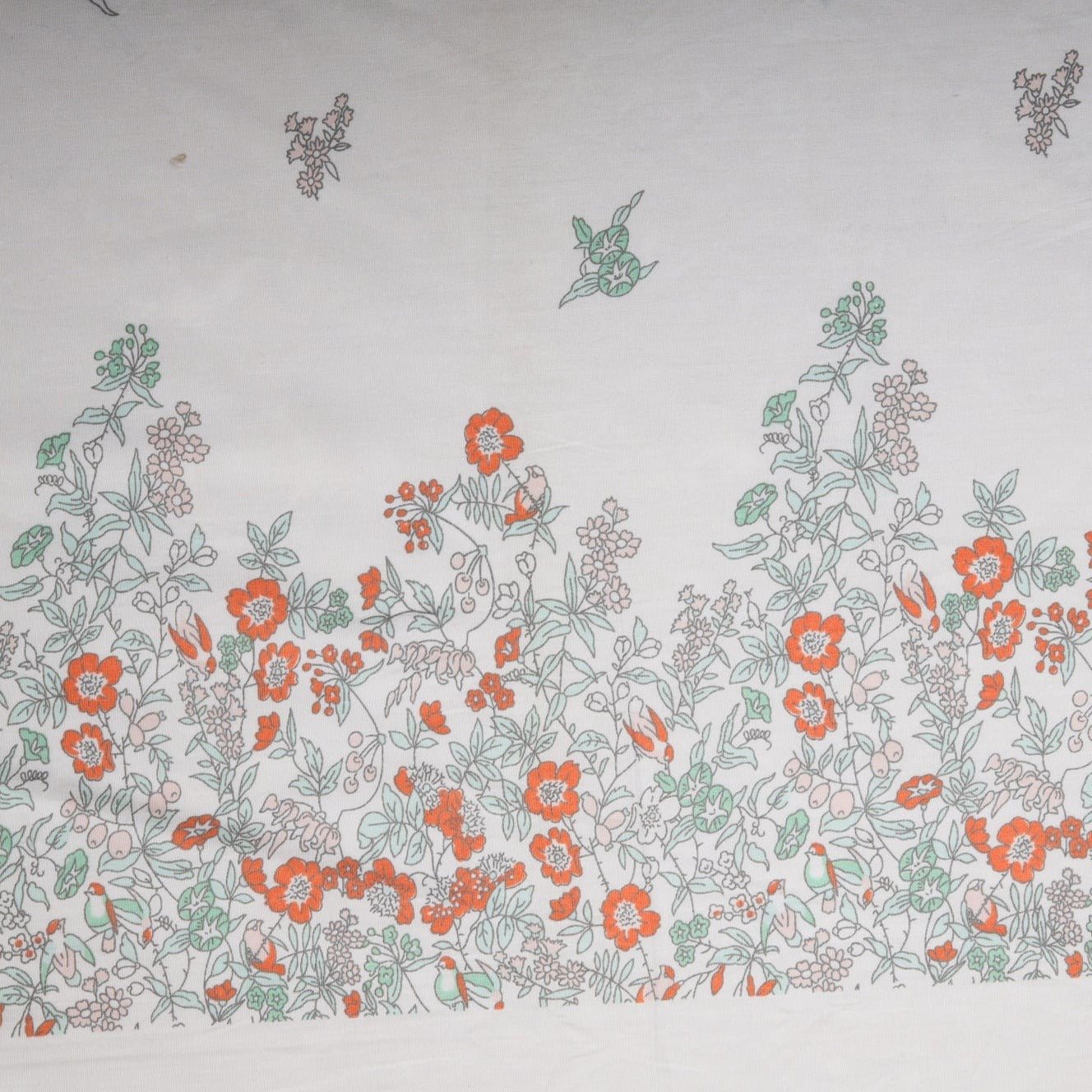 Buy White Floral Print Rayon Fabric Online India