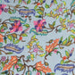 Light Blue Floral Print Viscose Dobby Fabric Trade UNO