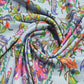 Light Blue Floral Print Viscose Dobby Fabric Trade UNO