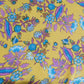 Mustard Yellow Floral Print Spun Fabric Trade UNO