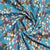 Blue Madhubani Floral Print Viscose Fabric Trade UNO