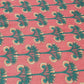 Red Floral Print Cotton Linen Fabric Trade UNO