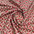 White & Maroon Geometrical print Cotton linen fabric Trade UNO