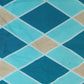 Sky Blue & Mustard Geometrical Twill Fabric Trade UNO