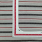 White & Grey Stripes Cotton Fabric Trade UNO