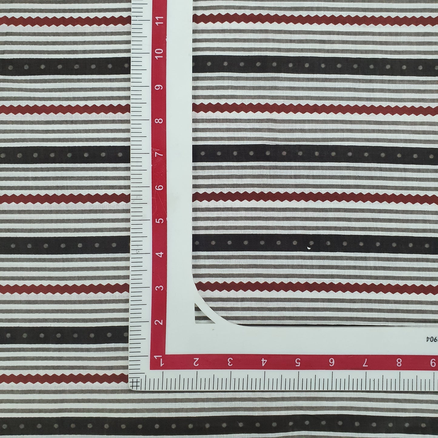 White & Grey Stripes Cotton Fabric Trade UNO