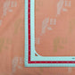Peach Digital with Foil Print Cotton Fabric Trade UNO