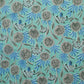Sea Green & Grey Floral Print Cotton Fabric Trade UNO