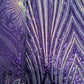 Purple Chevron Sequence Embroidery Net Fabric - TradeUNO