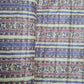 Cream With Blue Traditional Floral Print Dobby Tusser Silk Fabric - TradeUNO