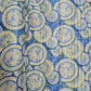 Blue With Yellow Geometrical Dobbysser Silk Fabric - TradeUNO