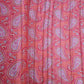 Orange Paisley Print Dobbysser Silk Fabric - TradeUNO