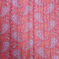Orange Paisley Print Dobbysser Silk Fabric - TradeUNO