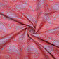 Orange Paisley Print Dobbysser Silk Fabric - TradeUNO