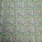 Green With Cream Floral Print Dobby Tusser Silk Fabric - TradeUNO