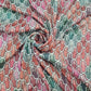 Peach Pink With Multicolor Geomaterial Position Print Embroidery Chinon Fabric - TradeUNO