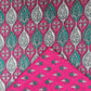 Blue Floral Print & Pink Traditional Print Cotton Suit Set - TradeUNO