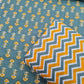 Yellow & Green Chevron Print & Green Handblock Print - TradeUNO