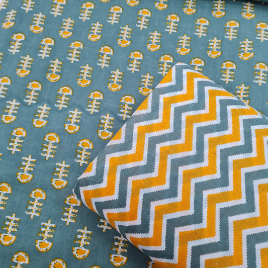 Yellow & Green Chevron Cotton Mix & Match Set