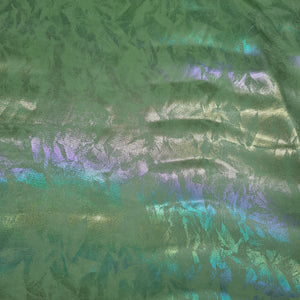 Green 3D Floral Imported Organza Fabric - TradeUNO