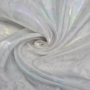 White 3D Floral Imported Organza Fabric - TradeUNO