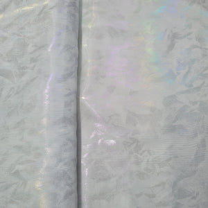 White 3D Floral Imported Organza Fabric - TradeUNO