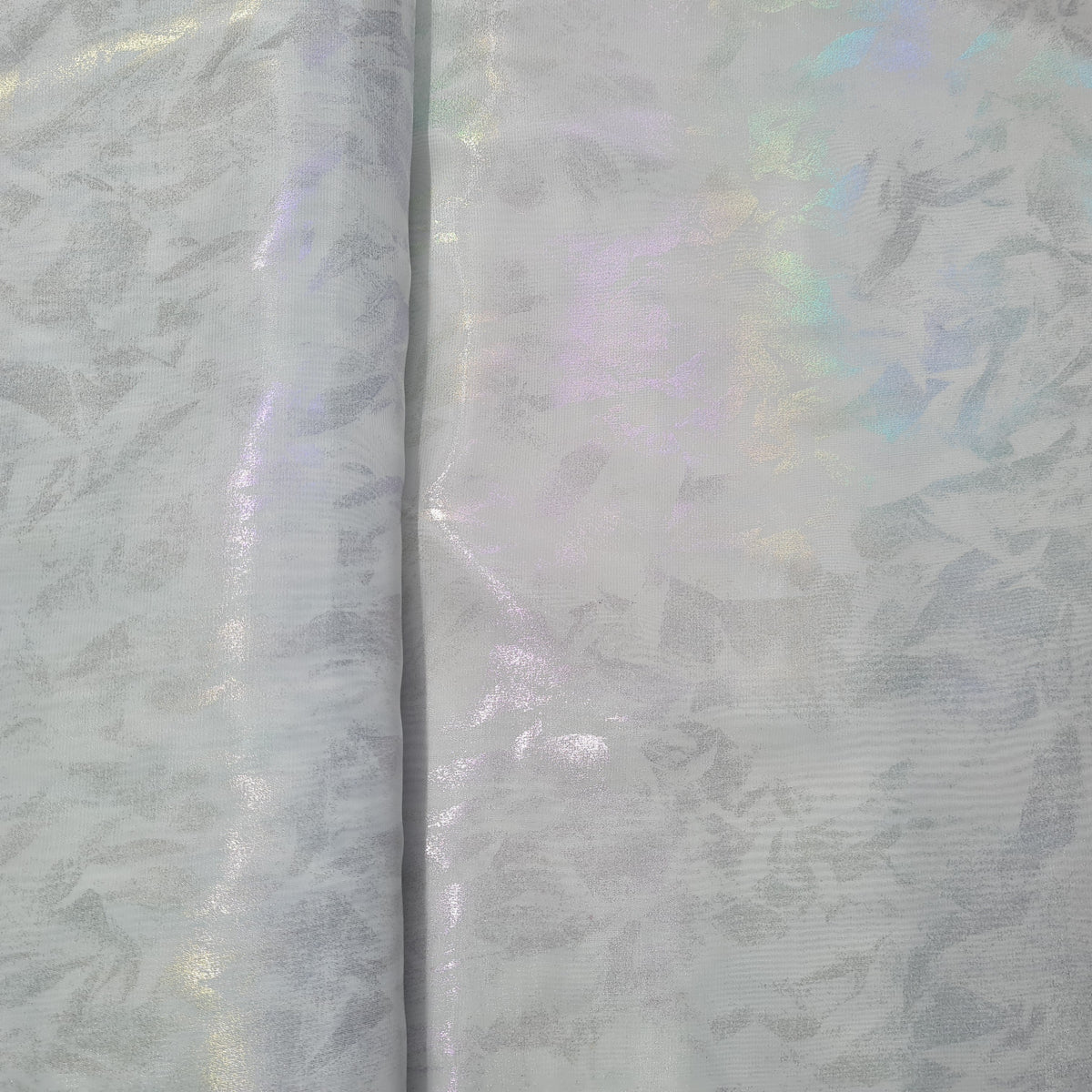 White 3D Floral Imported Organza Fabric - TradeUNO