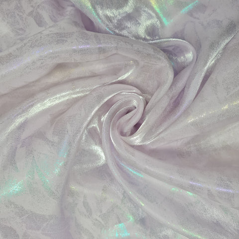 Light Purple 3D Floral Imported Organza Fabric - TradeUNO