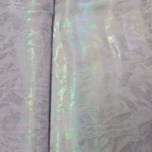 Light Purple 3D Floral Imported Organza Fabric - TradeUNO
