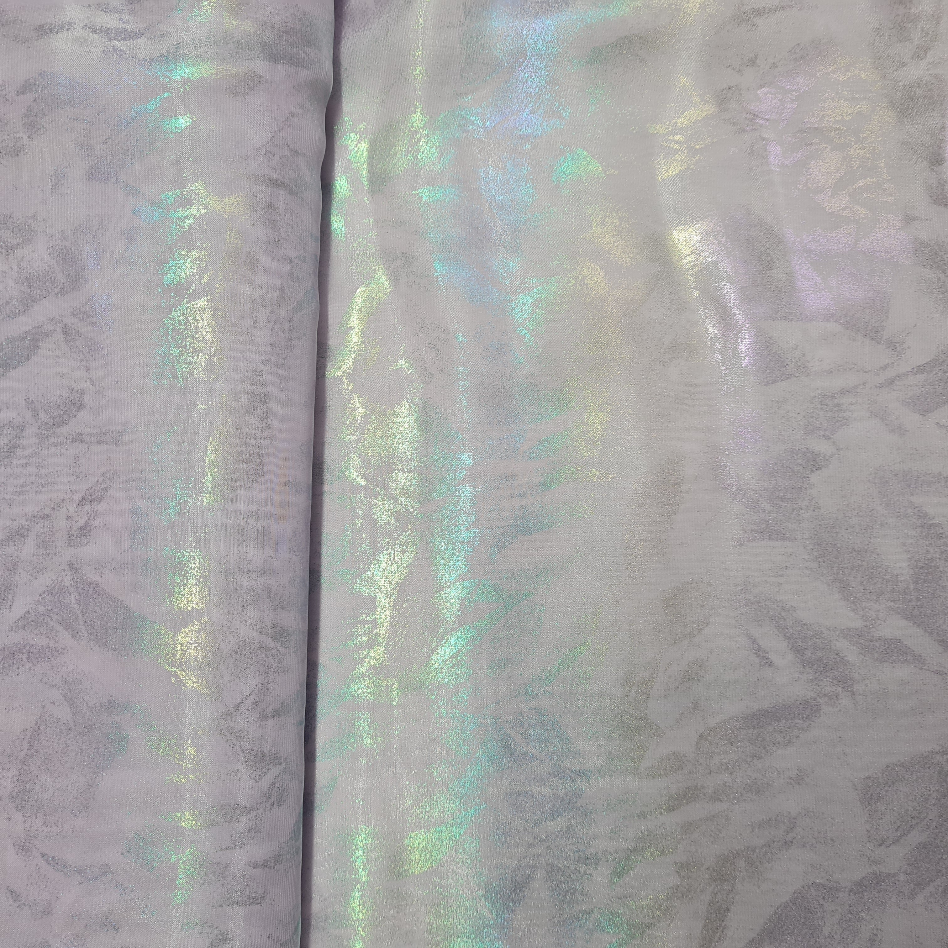 Light Purple 3D Floral Imported Organza Fabric - TradeUNO