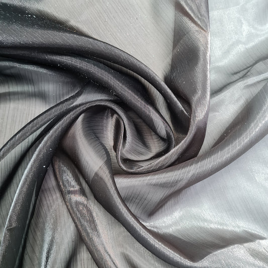 Black & Grey Ombre Solid Imported Chiffon Fabric