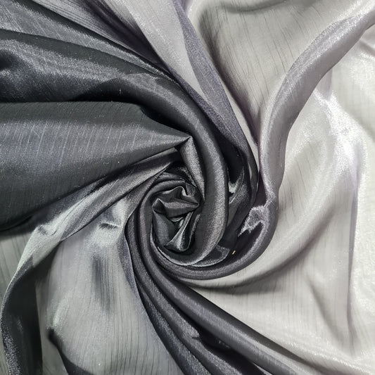 Wine & Grey Ombre Solid  Imported Chiffon Fabric