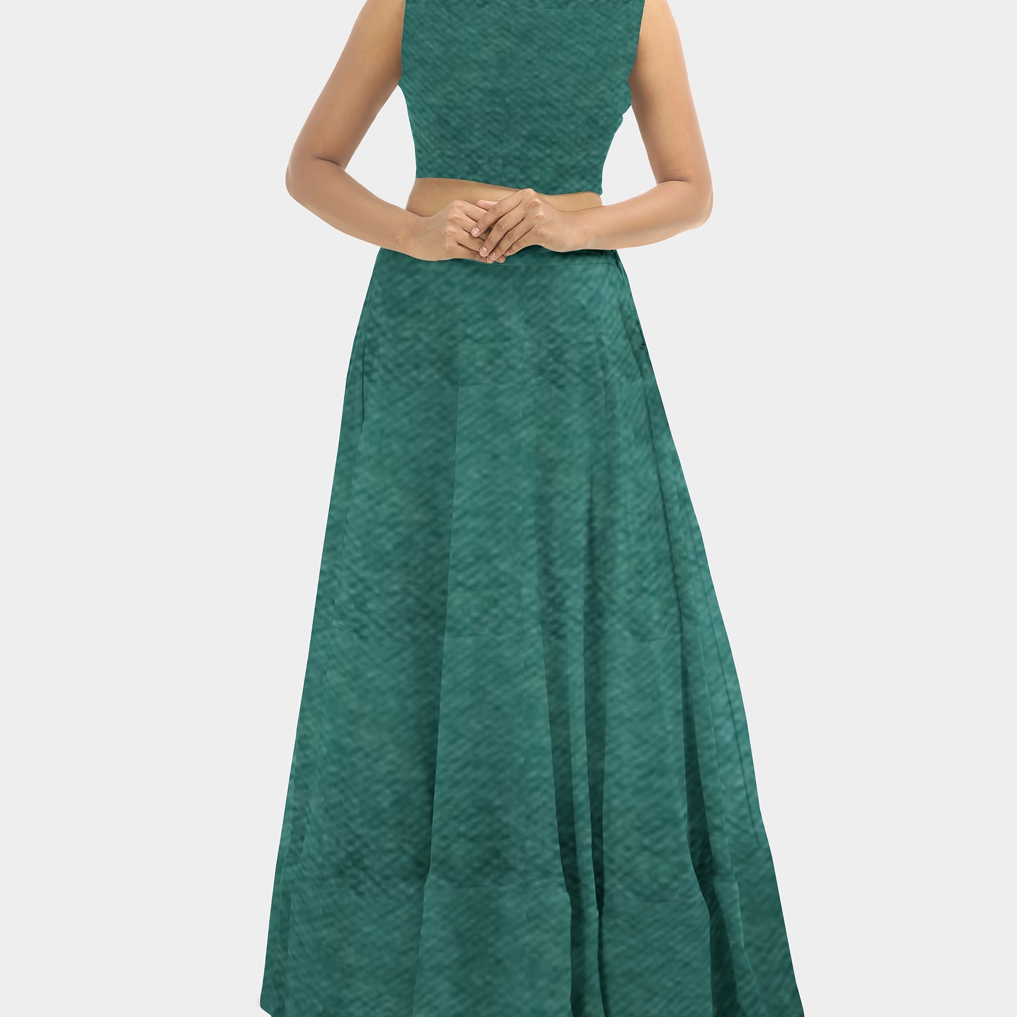 Emerald Dark Green Solid Satin Fabric Trade UNO