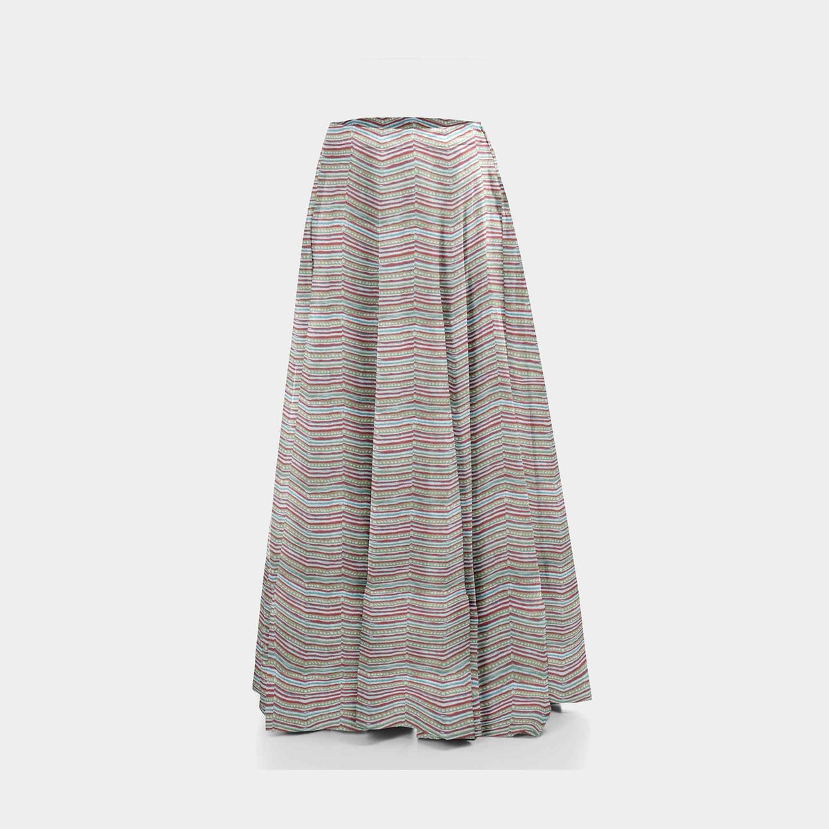Multicolor Chevron Print Cotton Fabric TU 5267