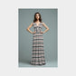 White & Grey Stripes Cotton Fabric Trade UNO
