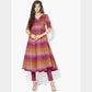 Pink & Yellow Sequence Embroidery Net Fabric - TradeUNO